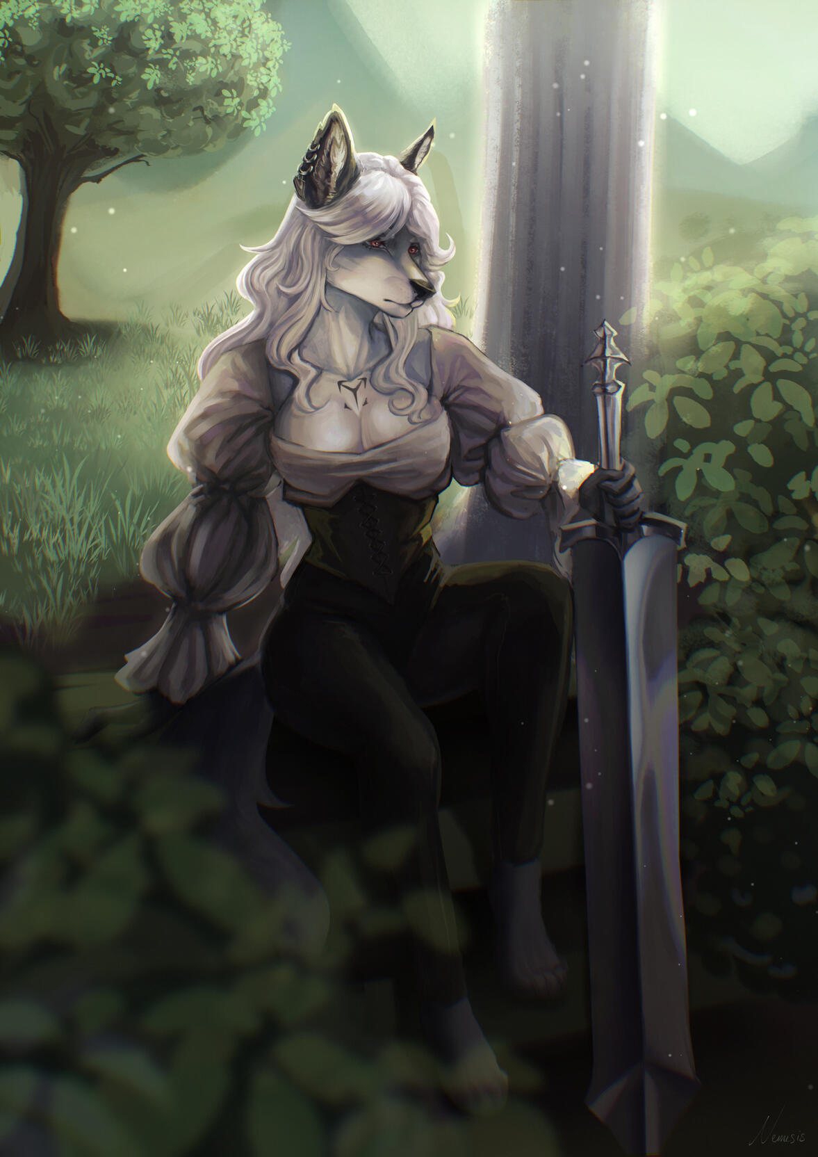 Rendered Fullbody + Scenic Background